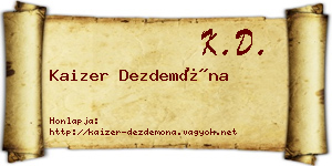 Kaizer Dezdemóna névjegykártya